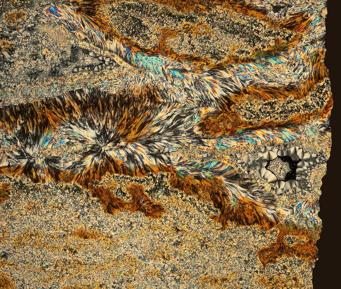 Jasper, polarised light micrograph