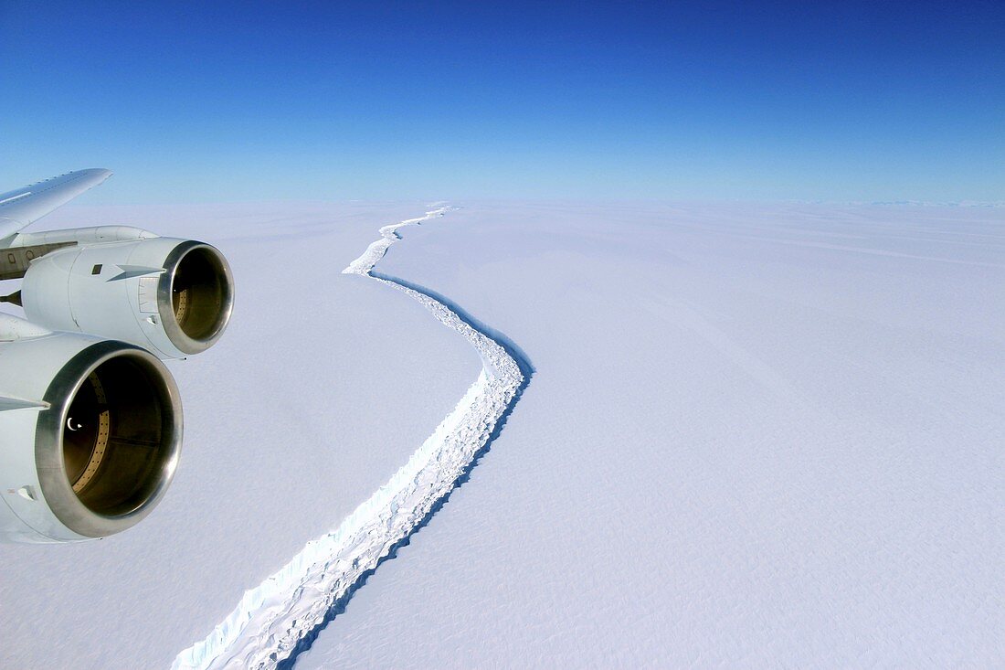 Larsen C Ice Shelf rift, Antarctica, November 2016