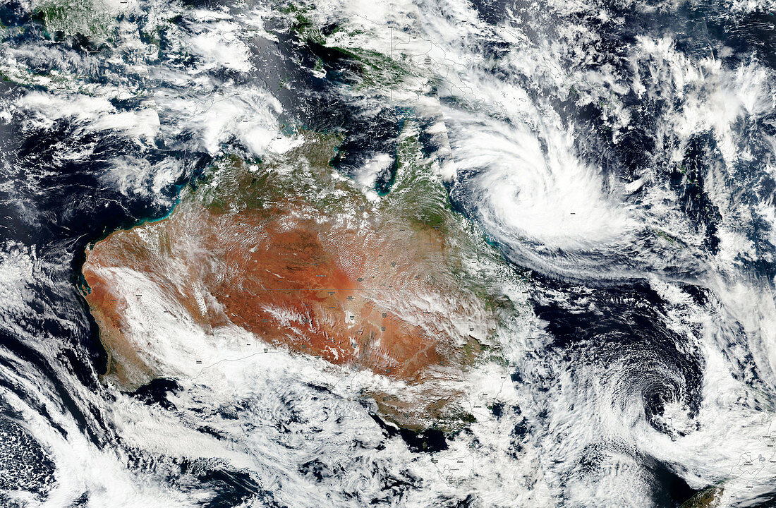 Cyclone Debbie off Australian coast