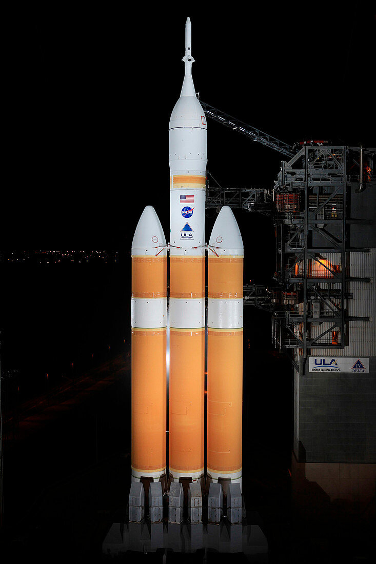 Orion spacecraft test flight preparations, 2014