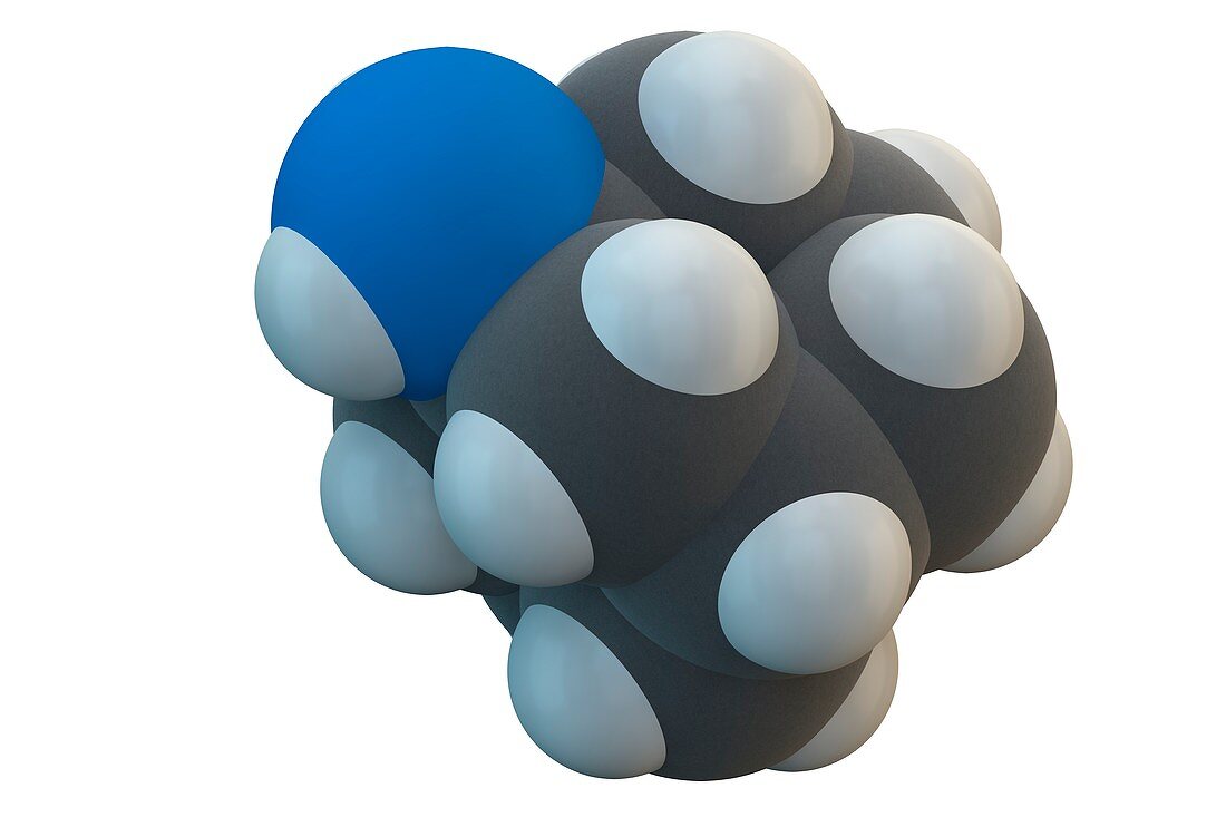 Amantadine antiviral drug molecule