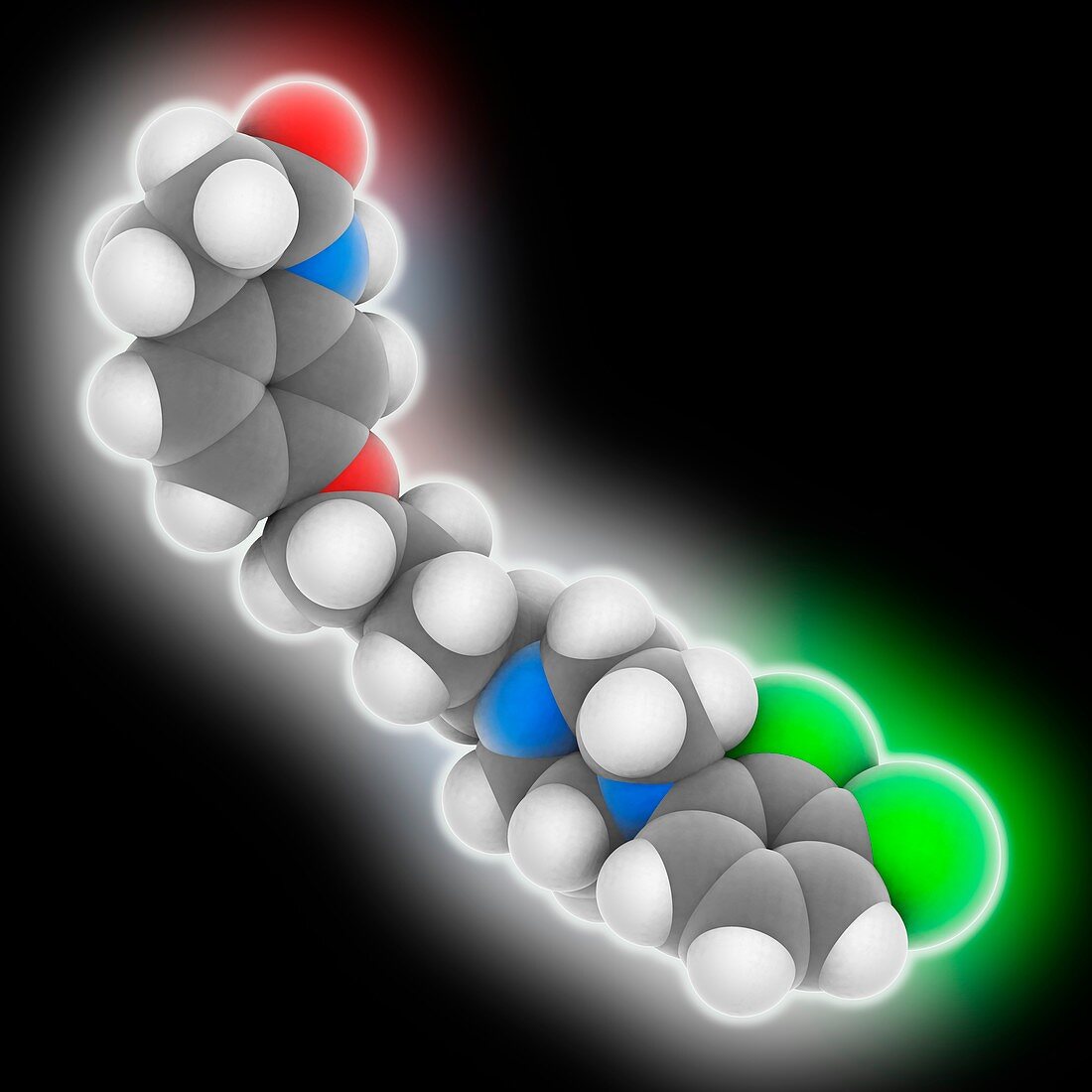 Aripiprazole drug molecule
