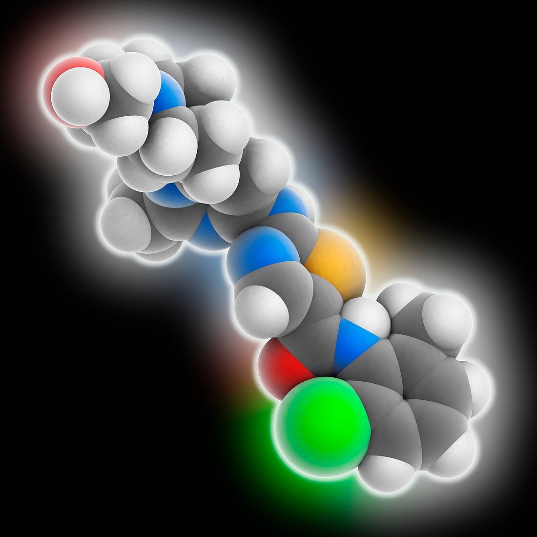 Dasatinib cancer drug molecule