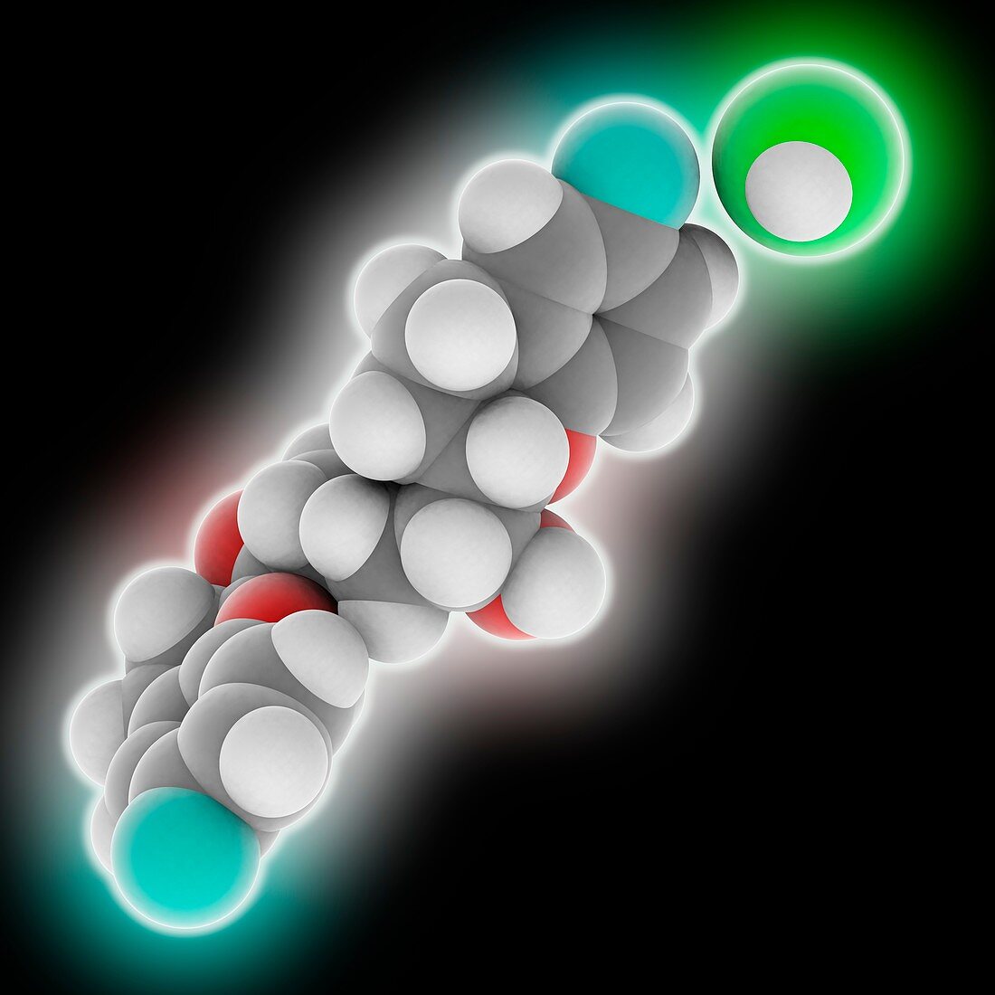 Nebivolol hydrochloride drug molecule