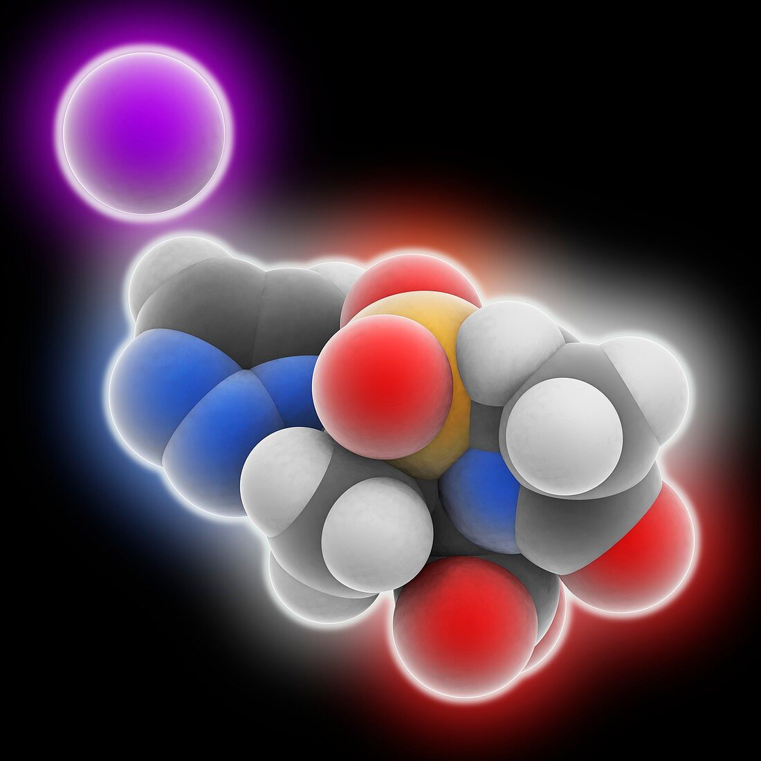 Tazobactam sodium drug molecule