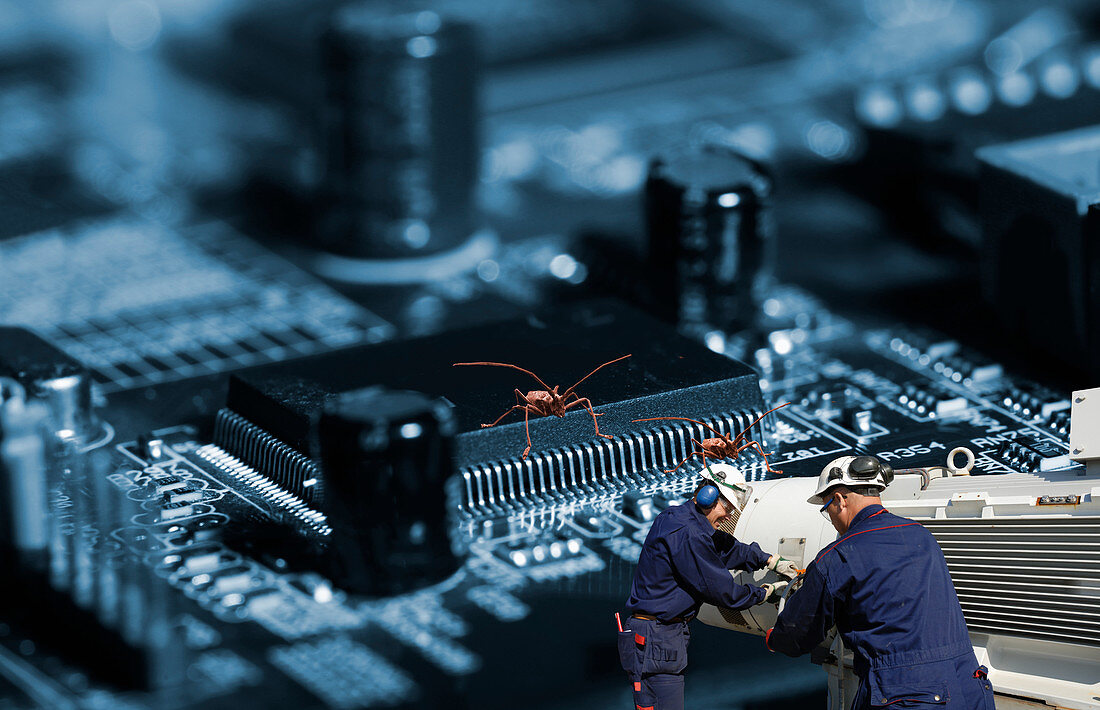 Engineers and circuit boards