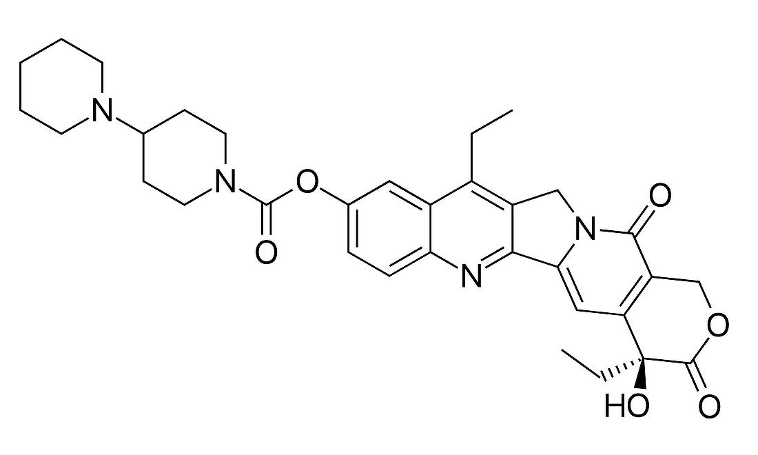 Irinotecan cancer drug formula