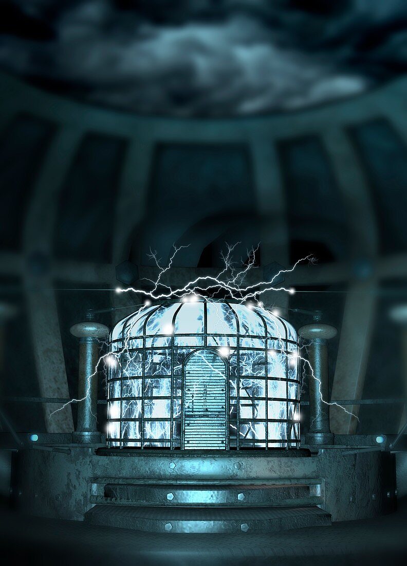 Faraday cage, illustration