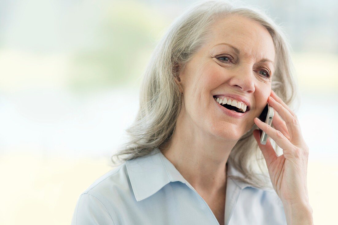 Senior woman on cell phone