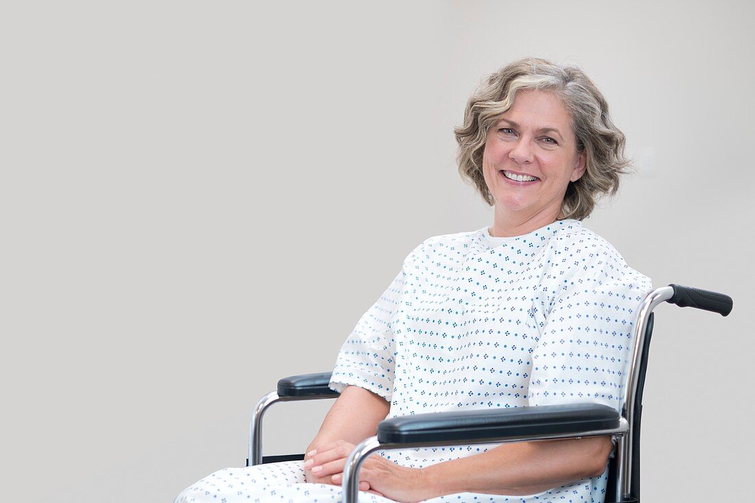 Woman patient in wheelchair