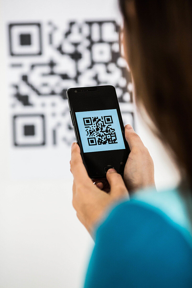 Qr Code photographed by a smartphone