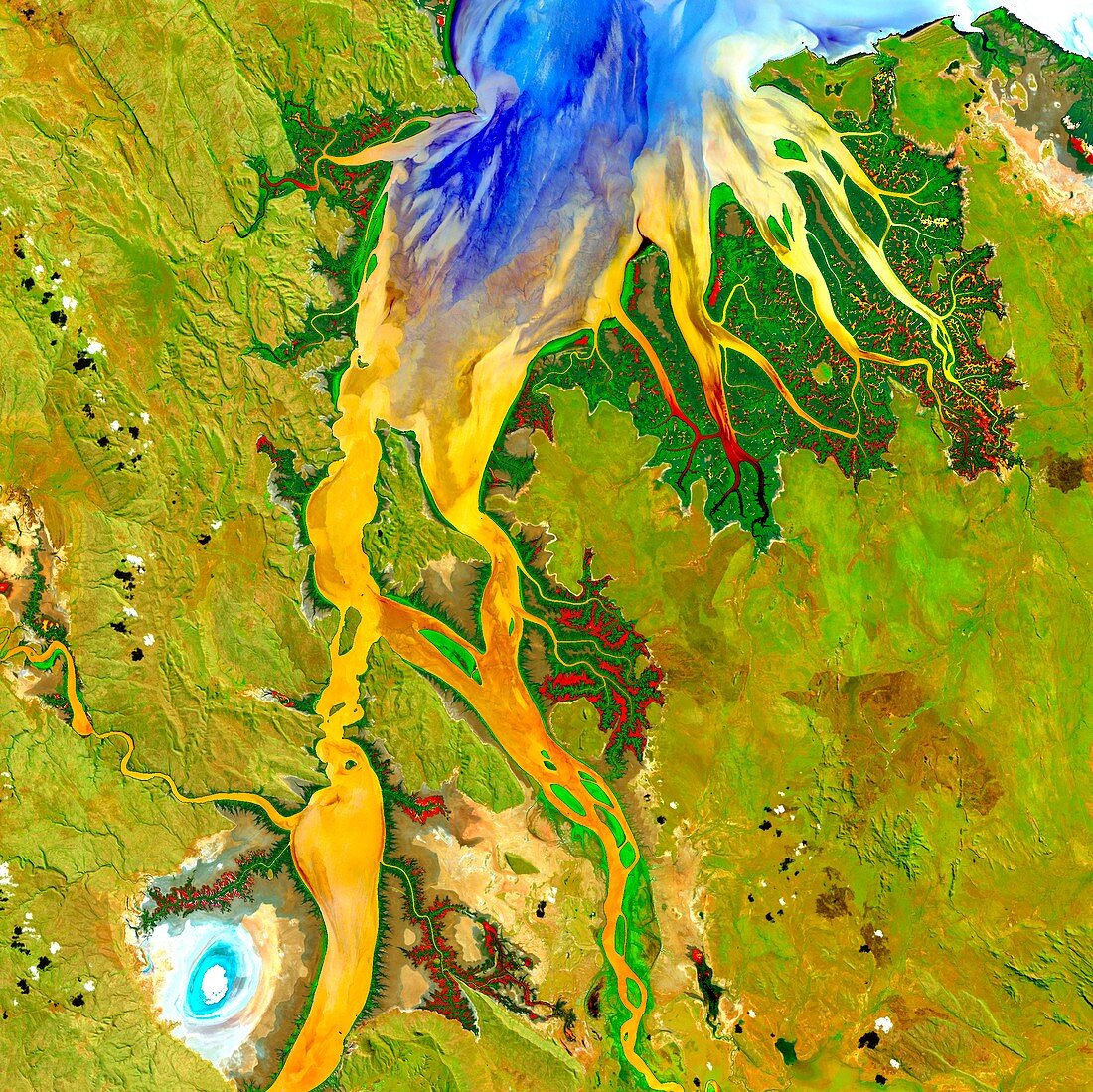 Ord River estuary, satellite image