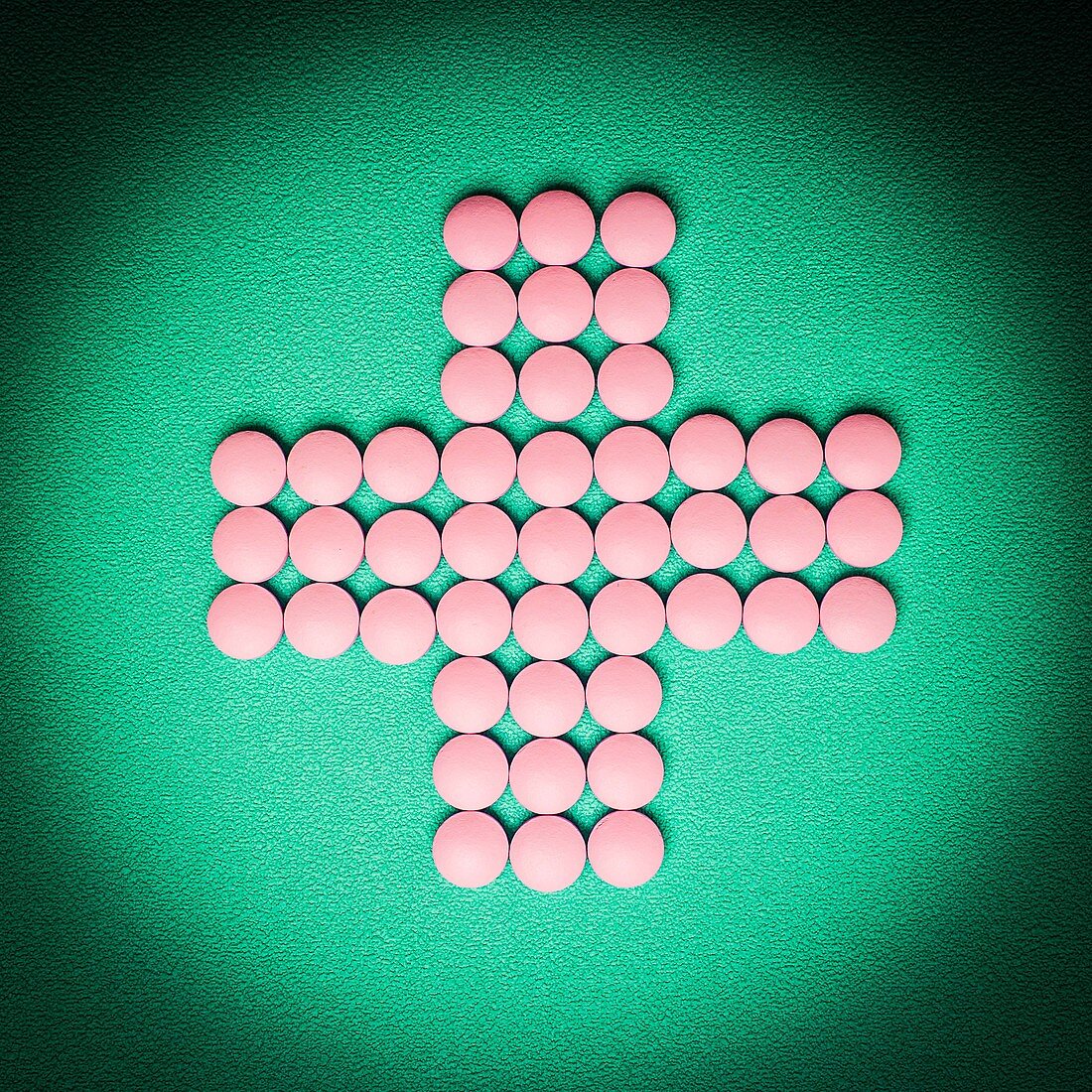 Cross made of pills