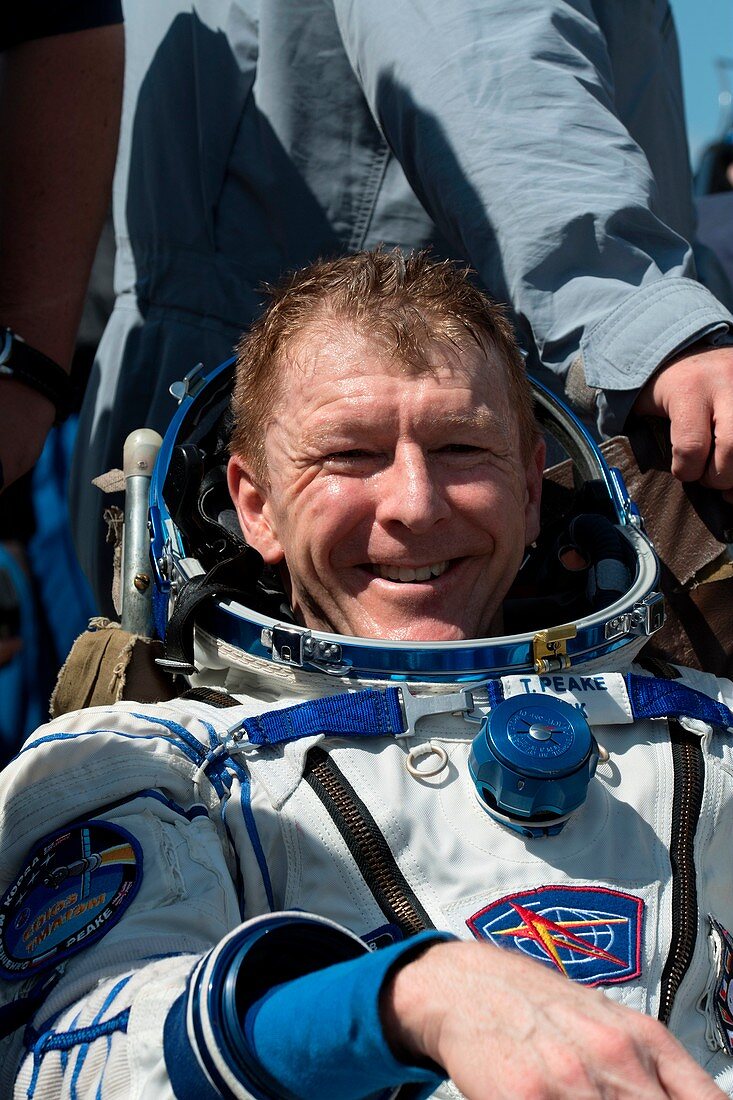 Tim Peake after Soyuz landing, June 2016