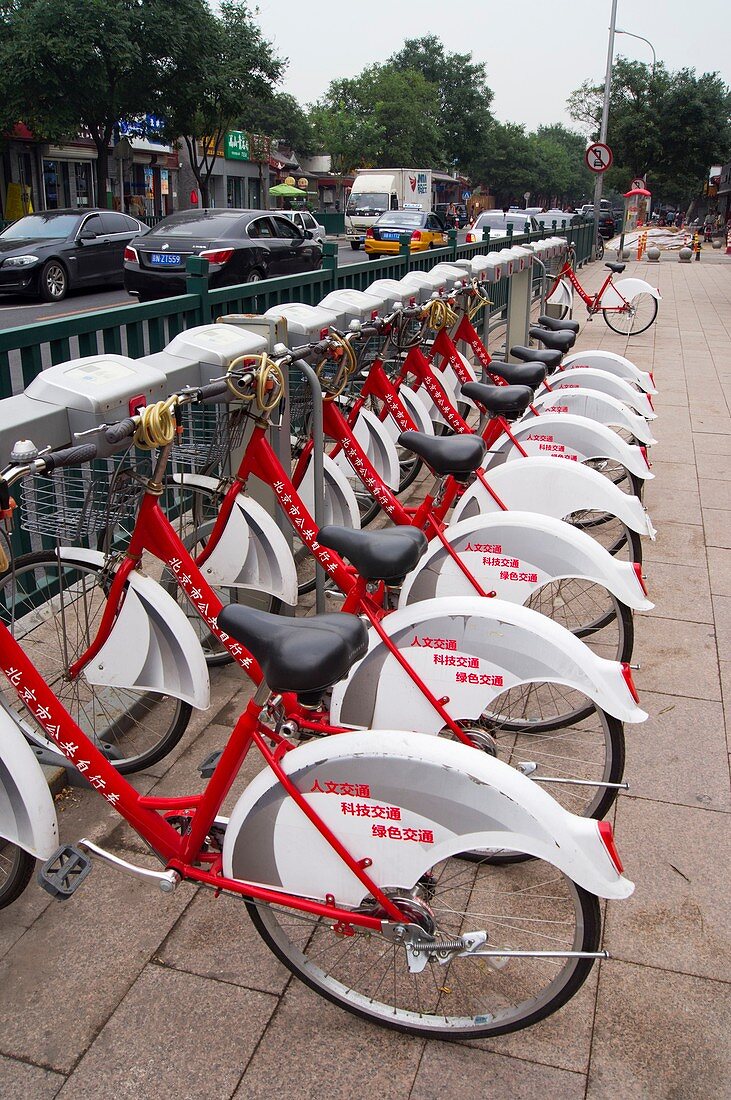 Rental bicycles in Beijing.