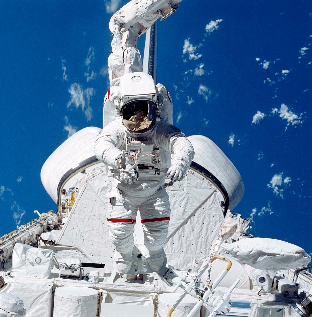 Astronaut during spacewalk