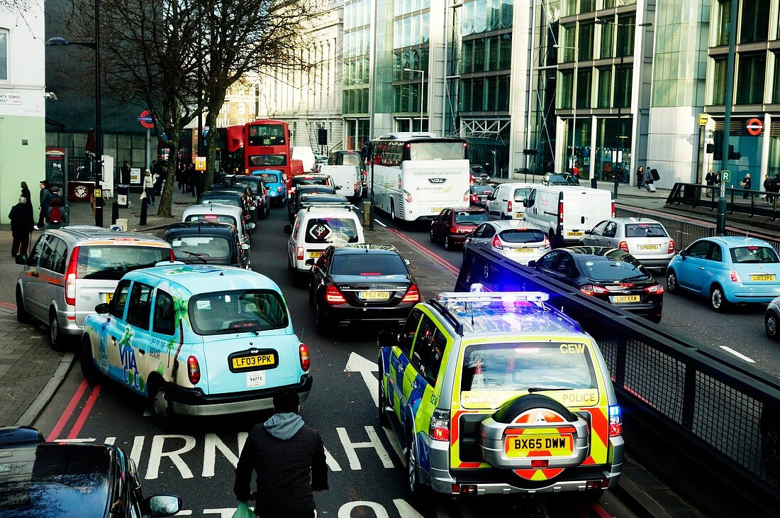 Traffic in London, UK