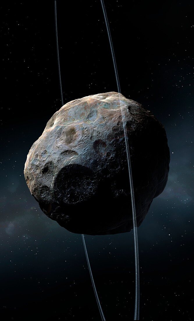 Artwork of Asteroid Chariklo