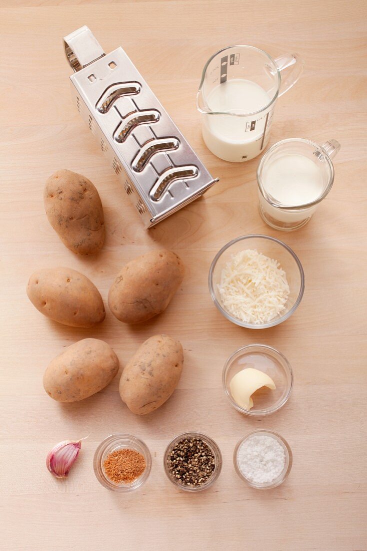 Zutaten für Kartoffelgratin