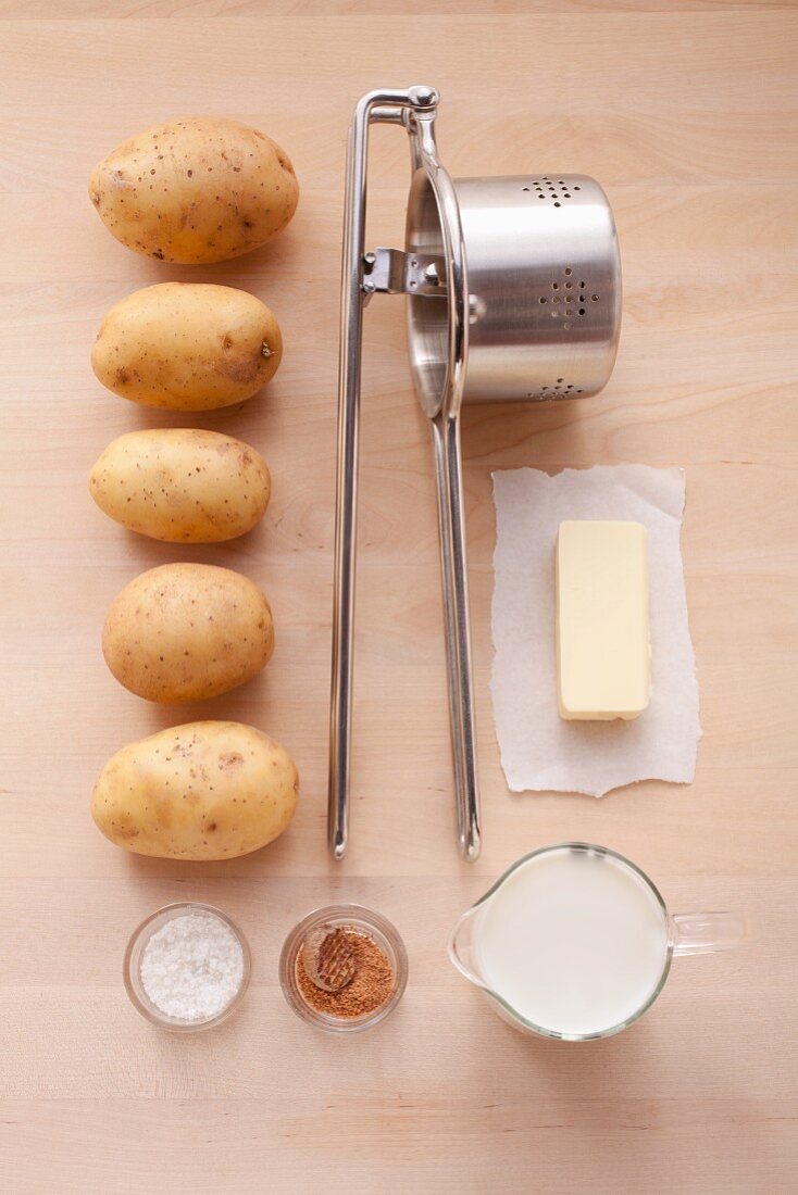 Zutaten für Kartoffelpüree