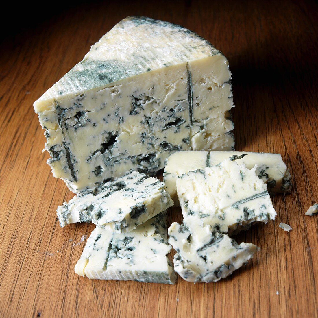 Gorgonzola cheese on cheese board