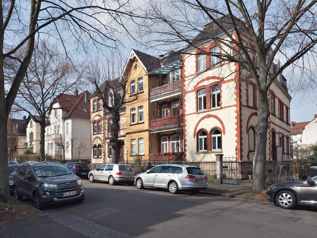 Friedrich-Naumann-Strasse in the district of Wilhelmshöhe in Kassel, Germany