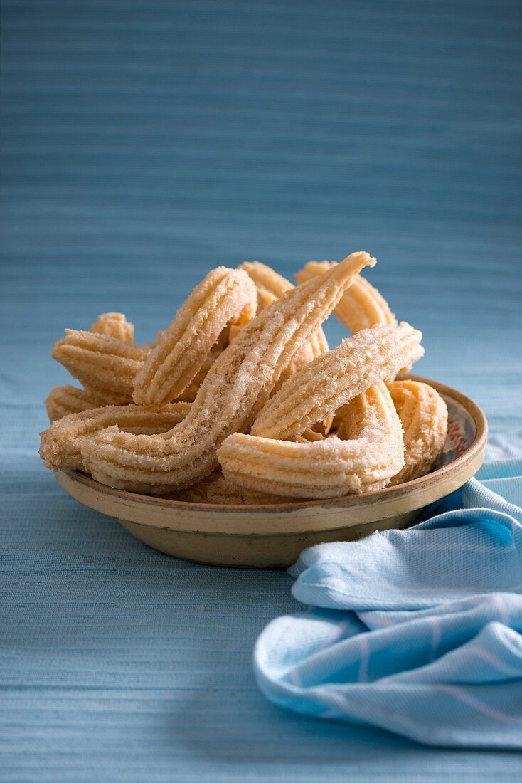 Vegan churros (Mexican pastry biscuits)
