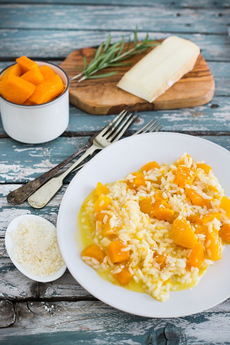 Pumpkin risotto with parmesan (Italy)