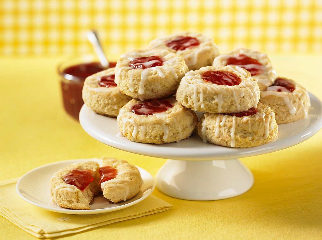 Scones filled with jam