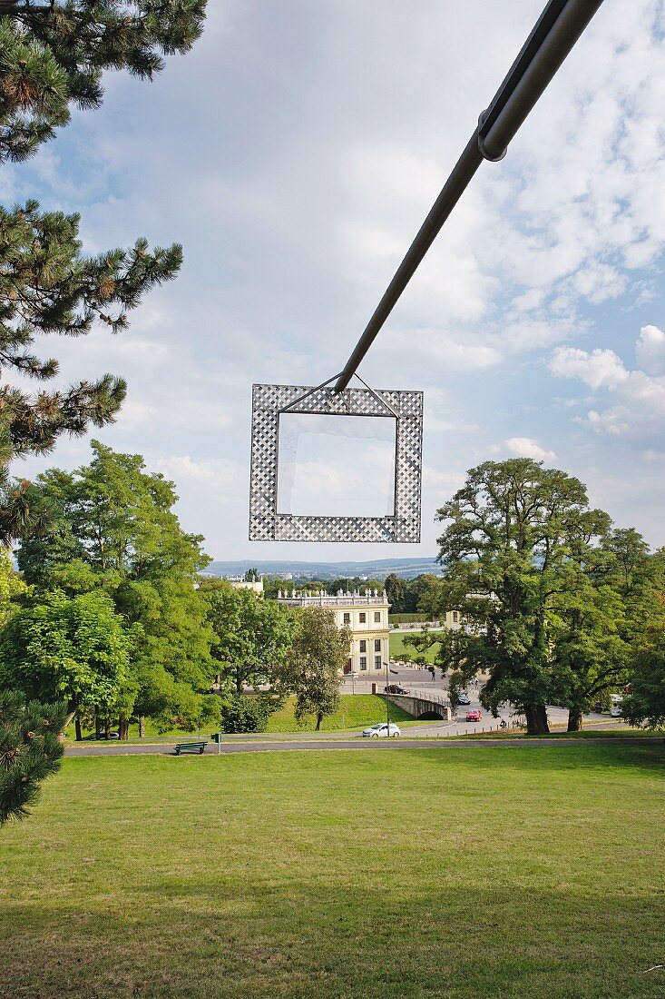 The stainless steel sculpture by Erich Hauser, documenta 4, Kassel, Hesse, Germany