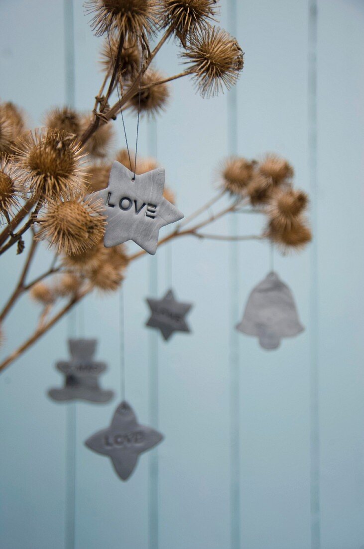 Modelling clay Christmas decorations