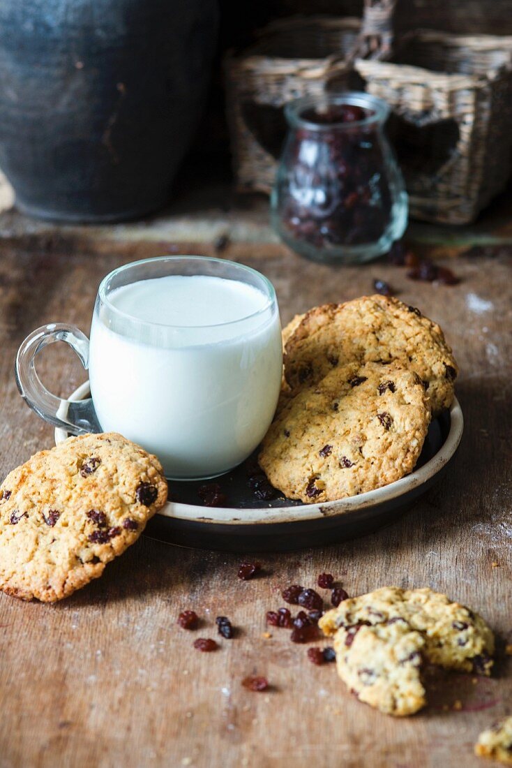 Haferflocken-Cookies mit Rosinen