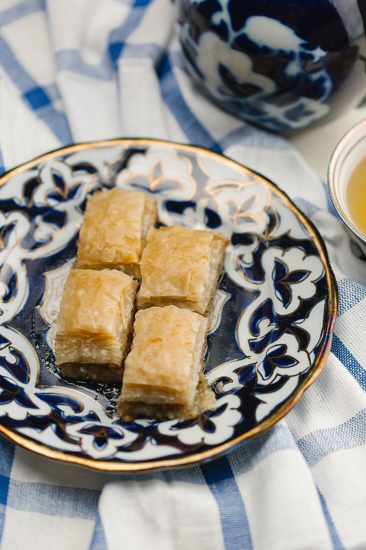 Baklava and a cup of tea