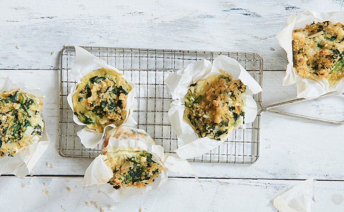 Vegetarian spinach and feta muffins
