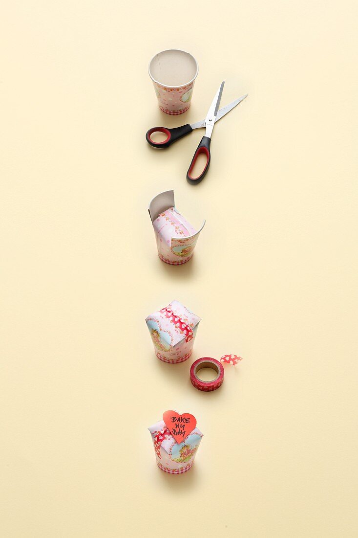 How to make a DIY gift box from a paper cup