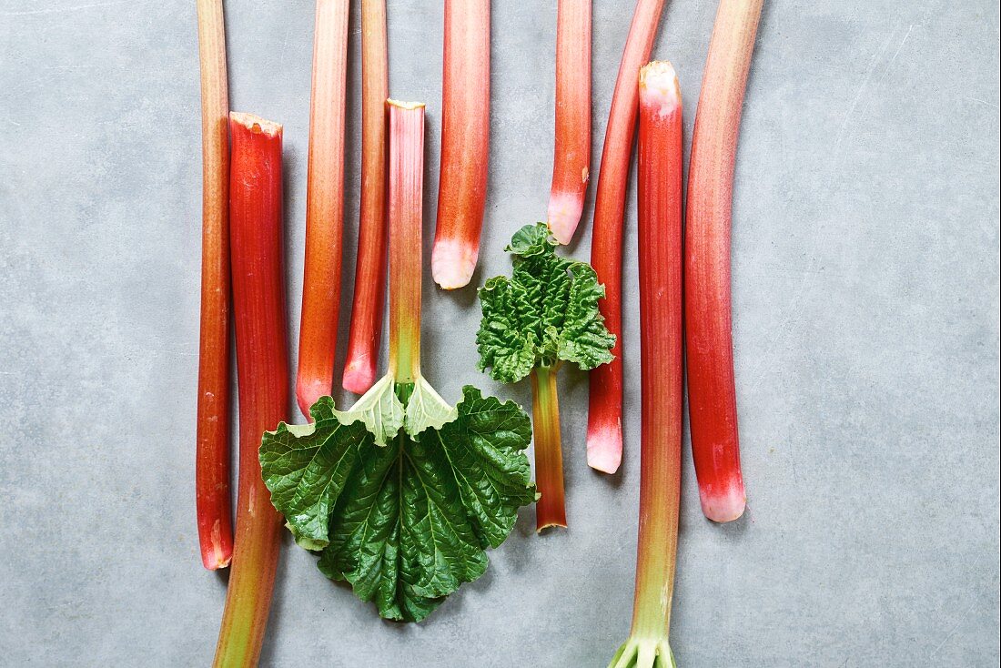 Fresh rhubarb