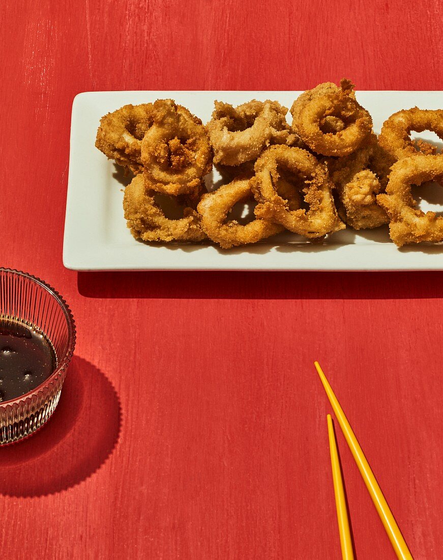 Ojingeo Twigim - fried squid rings from Korea