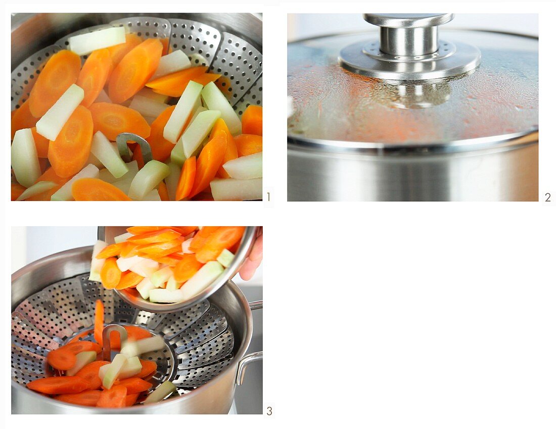 How to cook mixed vegetables in a steamer