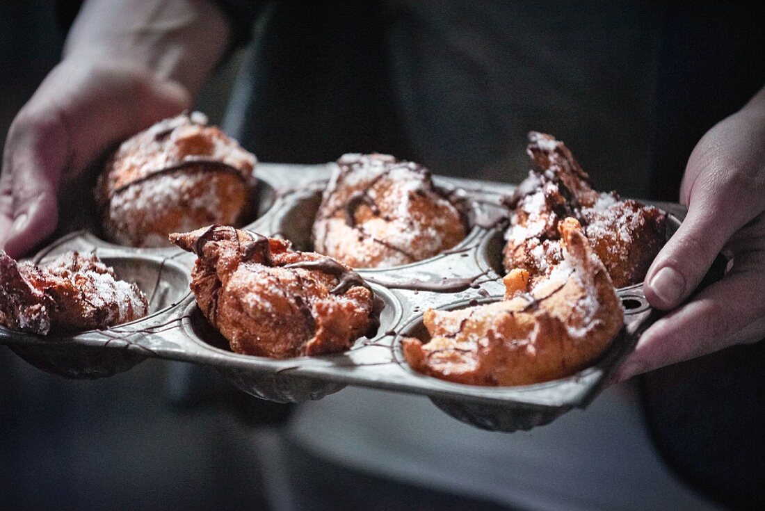 Quark puffs in a muffin tray