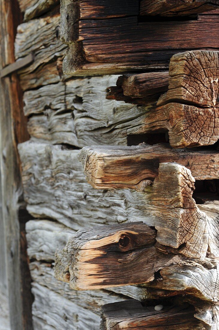 Weathered wooden beams (detail)