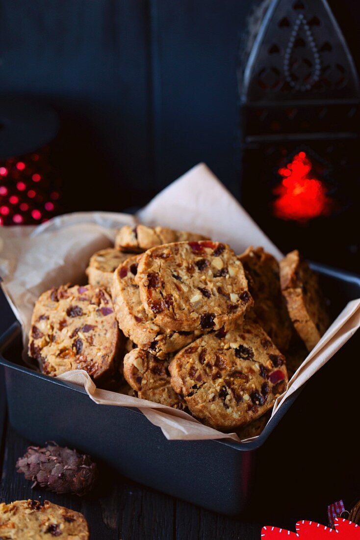 Weihnachtliche Früchteplätzchen