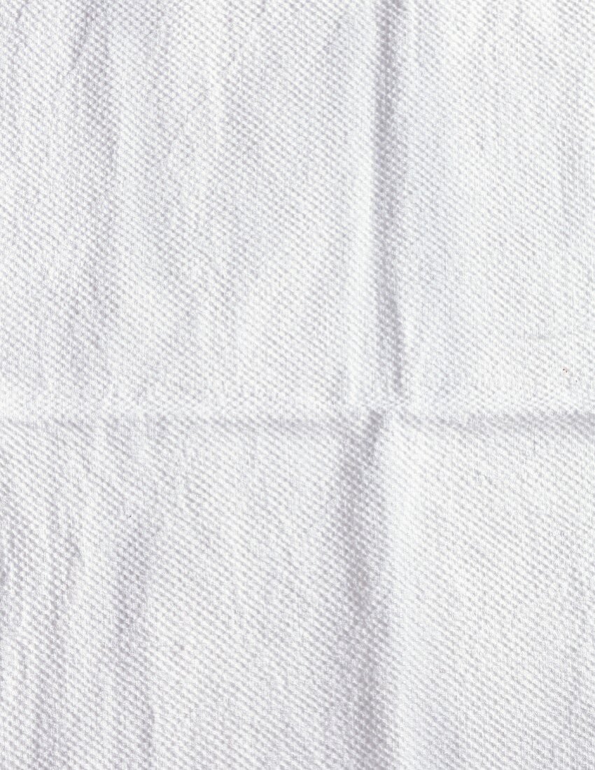 A white fabric background