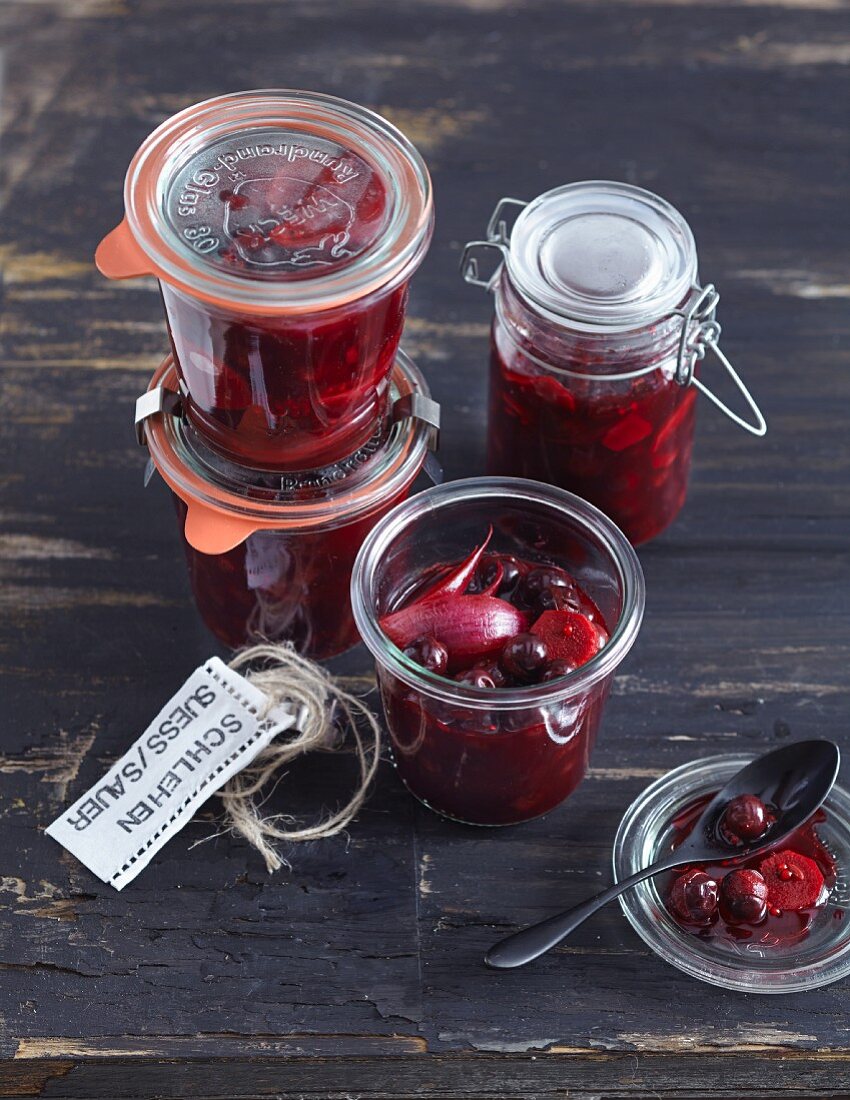 Sweet and sour sloe compote