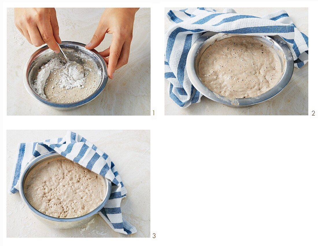 How to prepare a rye sourdough mixture