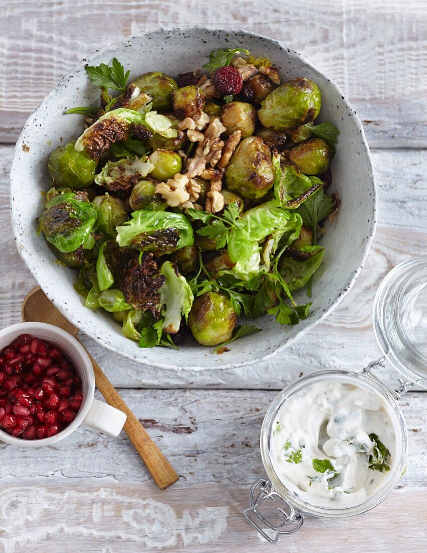 Oriental-style roasted brussels sprouts
