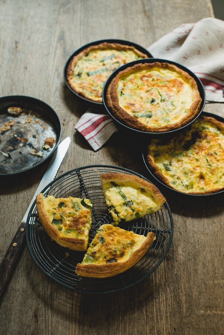 Gruyère and leek cheesecake