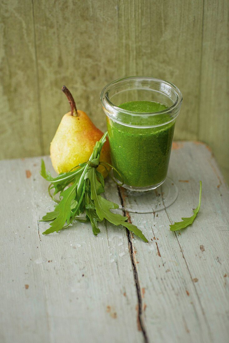 An 'Emerald Forest' smoothie with pear