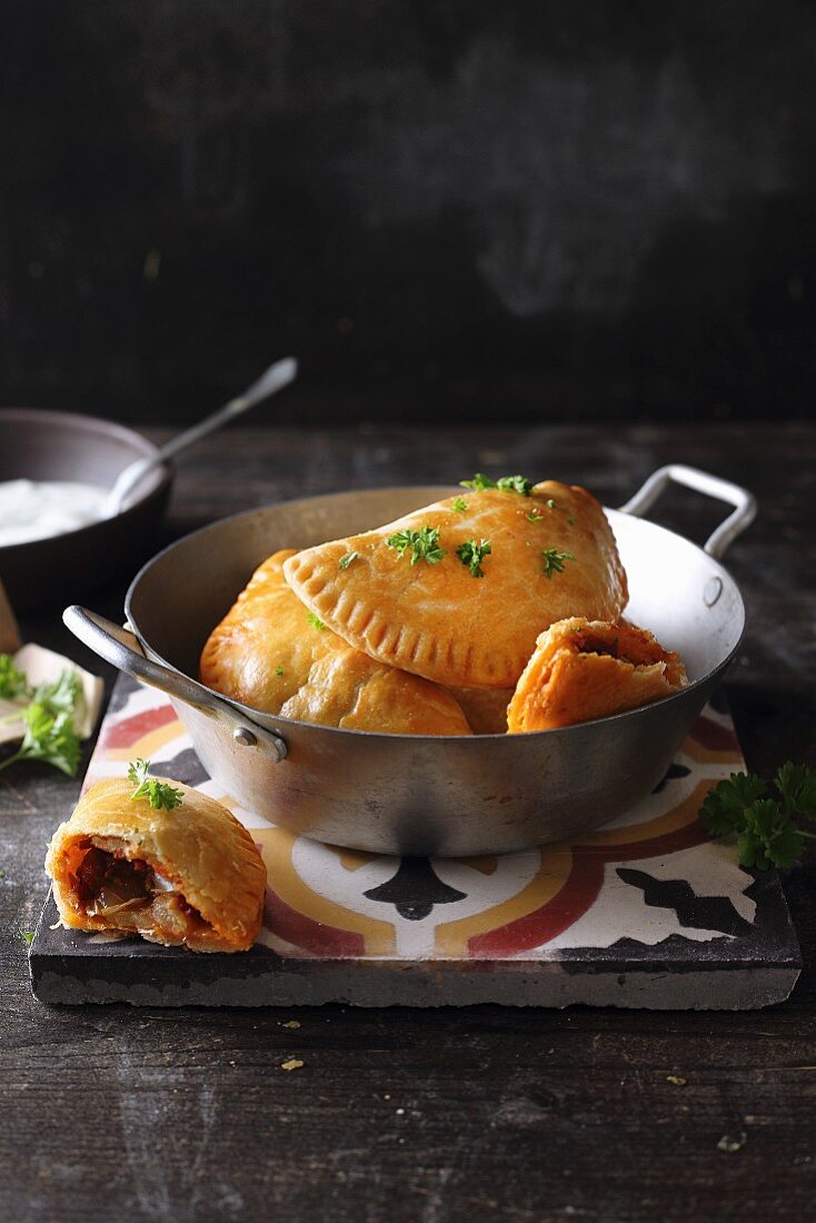 Empanadas filled with habanero peppers and tomatoes (Mexico)