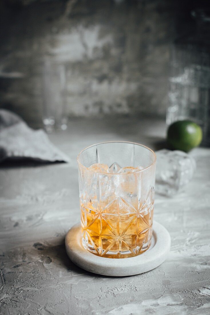 An 'Old Fashioned' cocktail