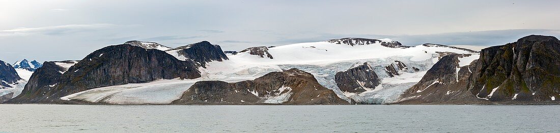 Glacier-covered landscape, Svalbard